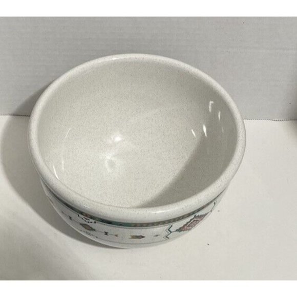 Vintage Studio Nova Adirondack Pattern Aztec Speckled 7" Medium Mixing Bowl - Picture 6 of 6